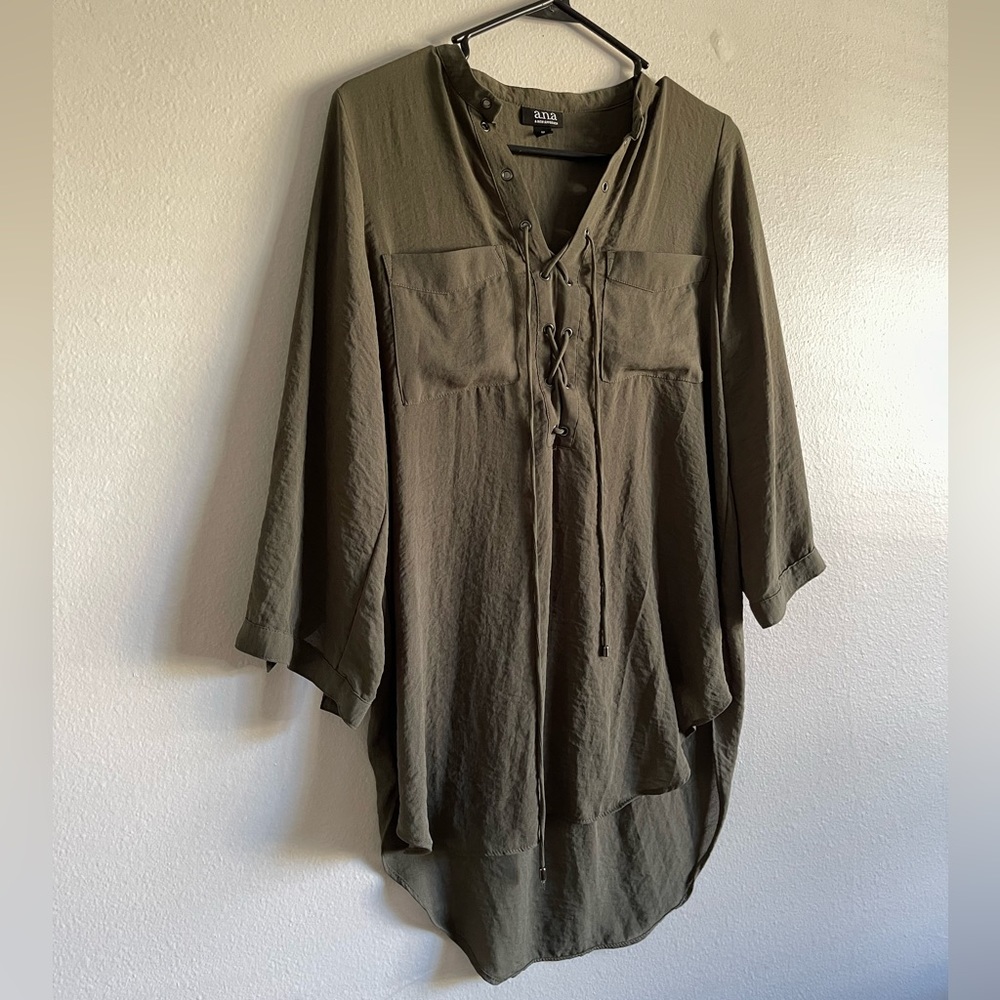 Olive green top